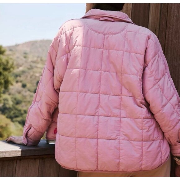 NWT $218 Free People x Hatch Maternity Small Puffer Jacket Pink Pippa Packable - Picture 3 of 15